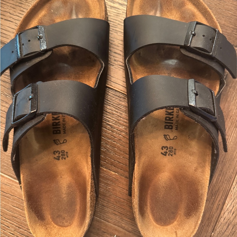 Birkenstock Black Leather Sandals